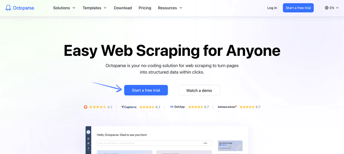 ScrapingBee Interface