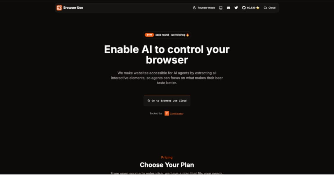 BrowserUse Screenshot