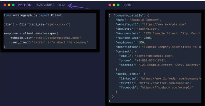 ScrapeGraphAI Screenshot