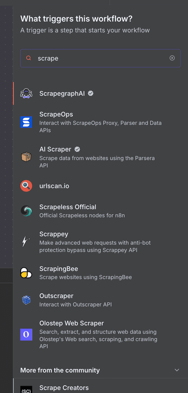 HTTP Request node configuration in n8n showing URL, method, and headers setup