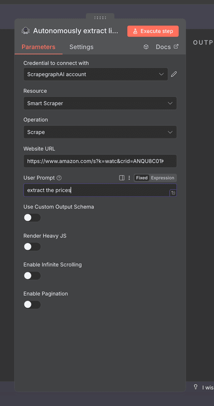 Complete n8n workflow showing all connected nodes from HTTP Request to data storage