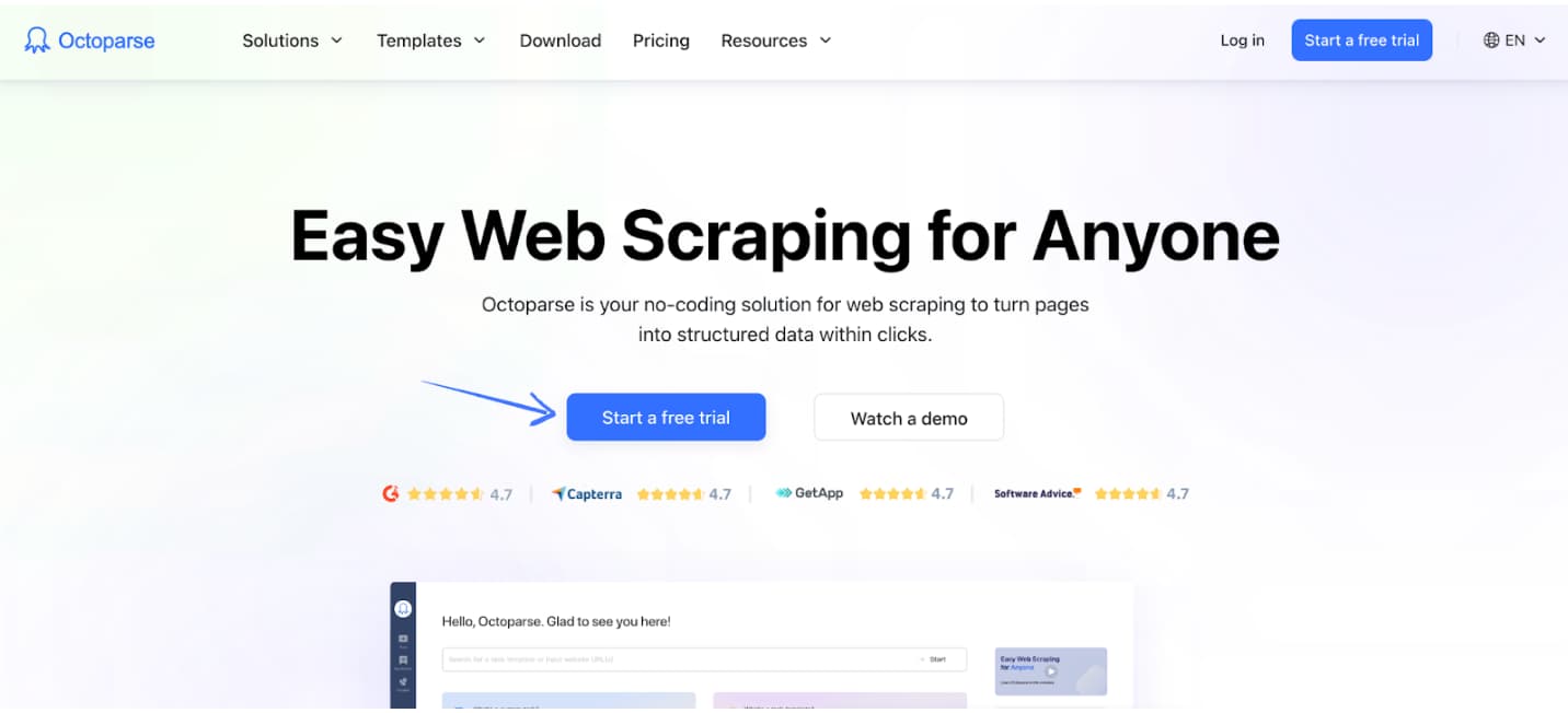Octoparse Screenshot
