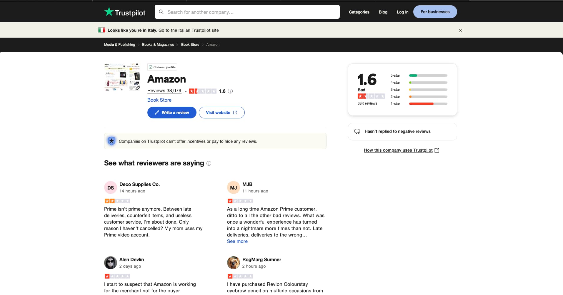 ScrapeGraphAI Interface showing Trustpilot scraping setup