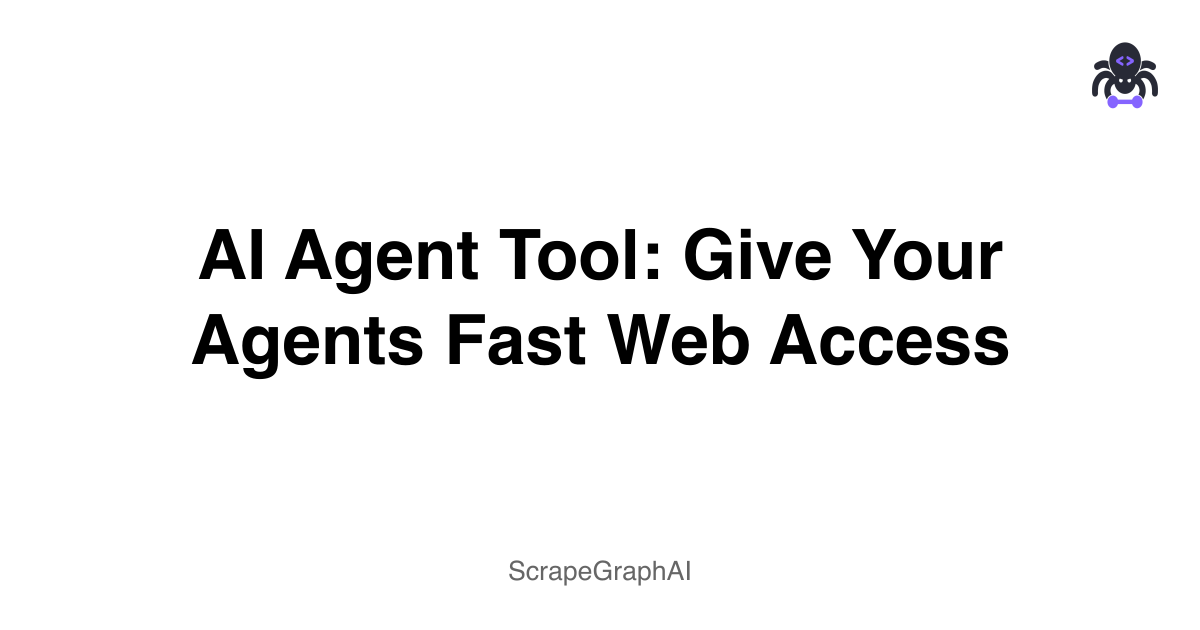AI Agent Tool: Give Your Agents Fast Web Access